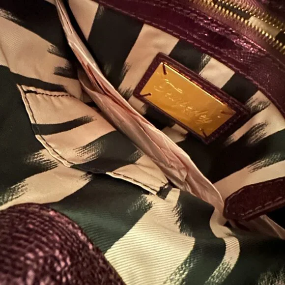 Temperley London Metallic Plum Embossed Leather Chain Shoulder Bag NWOT - Picture 11 of 16